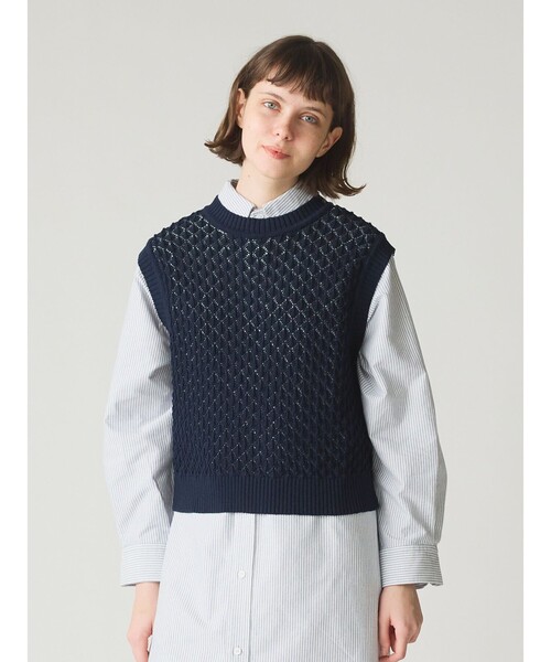 ベスト ジレ MidiUmi メッシュニットベスト レディース MidiUmi ベスト ジレ メッシュニットベスト レディース