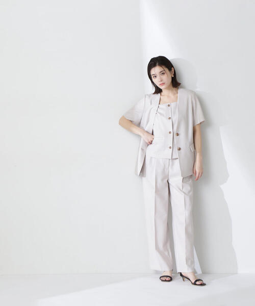 NATURAL BEAUTY BASIC パンツ 「Oggi掲載」リネンライクツイル