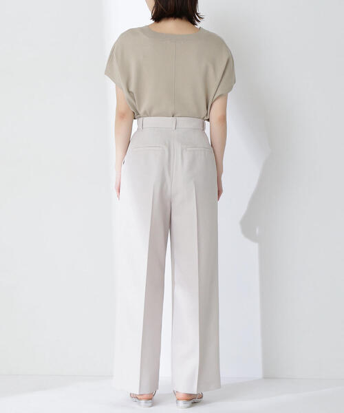 NATURAL BEAUTY BASIC パンツ 「Oggi掲載」リネンライクツイル