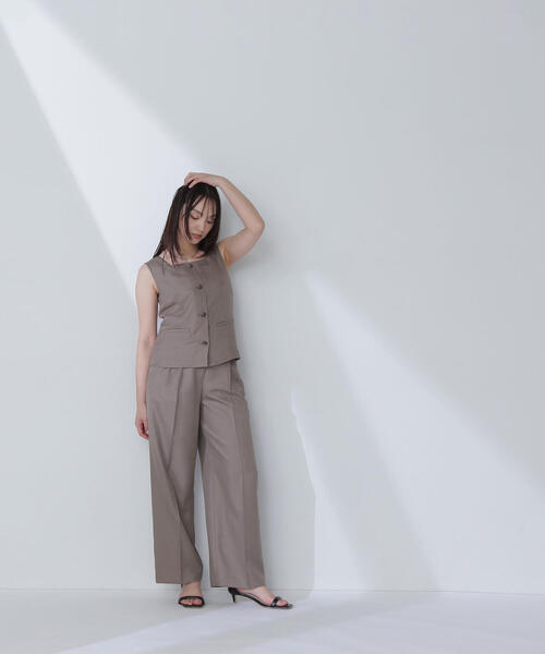 NATURAL BEAUTY BASIC パンツ 「Oggi掲載」リネンライクツイル