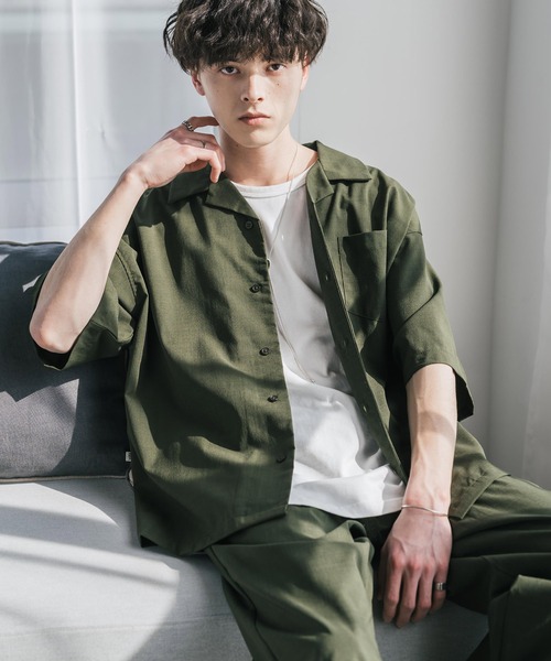 Rocky Monroe セットアップ 接触冷感オーバーサイズ開襟半袖