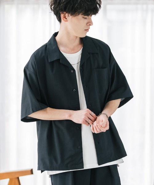 Kroi セットアップ Rocky Monroe セットアップ 接触冷感オーバーサイズ開襟半袖