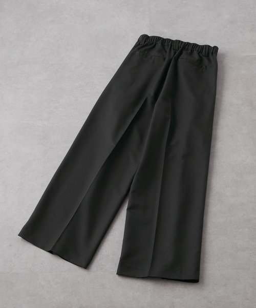 00s~ リネン100% 1タック スラックス バルーンパンツ ドレープ 光沢 Bonjour Sagan スラックス パンツ 2タックベルトレススラックス
