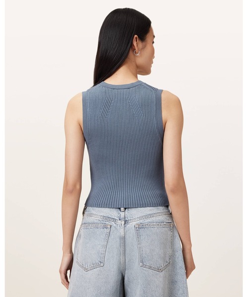 ベスト ジレ CRUZ RIBBED KNITTED WAISTCOAT | CRUZ リブ ニット ウエストコート レディース ALLSAINTS ベスト ジレ CRUZ RIBBED KNITTED WAISTCOAT | リブ