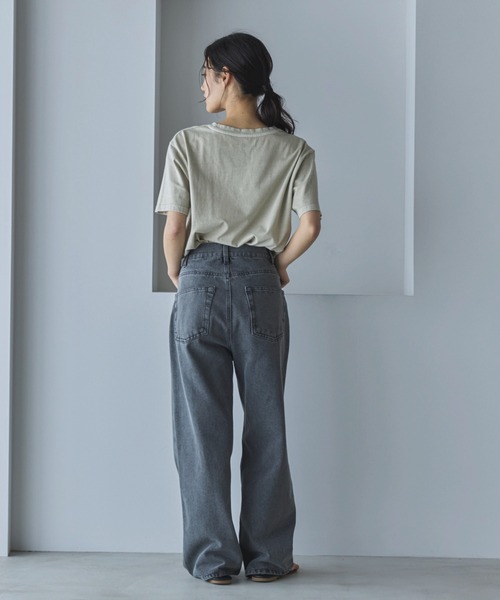 tシャツ ピグメントリブカットソー / 1215260705 レディース SAVEDGE tシャツ METAL LOGO PIGMENT LONG SLEEVE/メタルロゴ