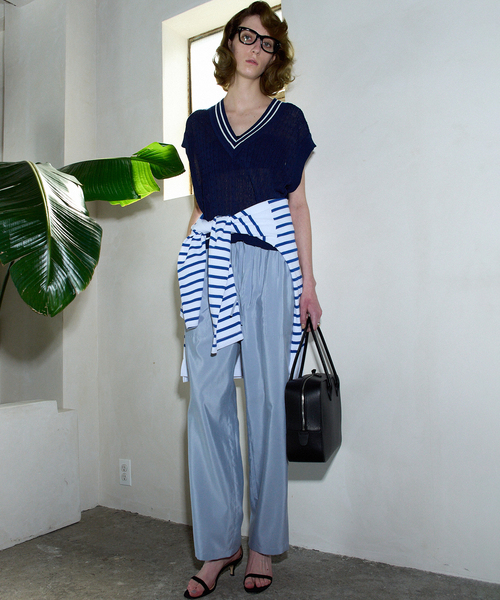 VERMEIL par iena ベスト ジレ Linen Knit Cable レディース