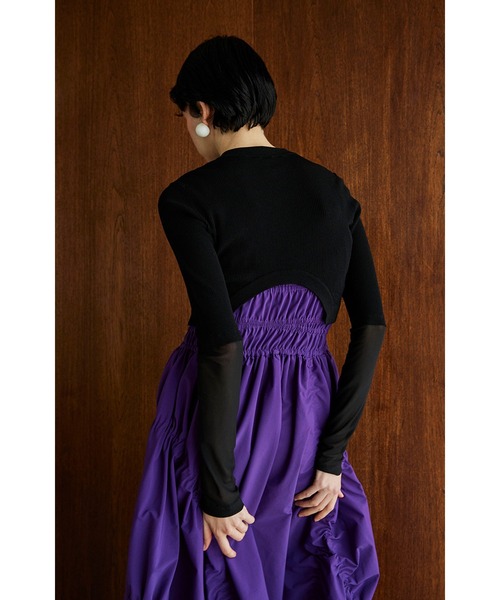 OMMO（オーエムエムオー） カーディガン CIRCLE CUT SHERR SLEEVE KT