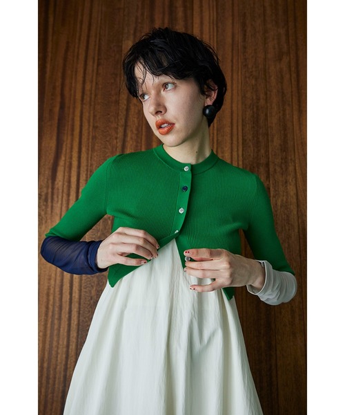 トップス OMMO CIRCLE CUT SHERR SLEEVE KT CD OMMO ONLINE STORE / CIRCLE CUT SHORT KT TOP