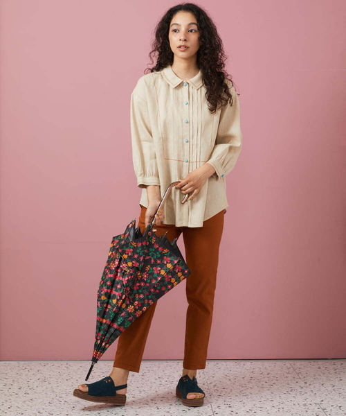 Jocomomola（ホコモモラ） ブラウス シャツ ピコリネンピンタック