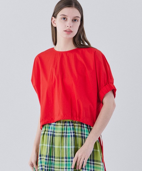 ブラウス シャツ nicholson ＆ nicholson | ドローストリング ギャザースリーブシャツ WOMEN レディース