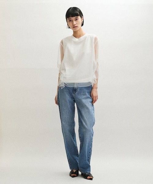 tシャツ 「サステナブル」・「定番人気」ギャザーチュールトップス レディース | ADAM ET ROPE' | 10