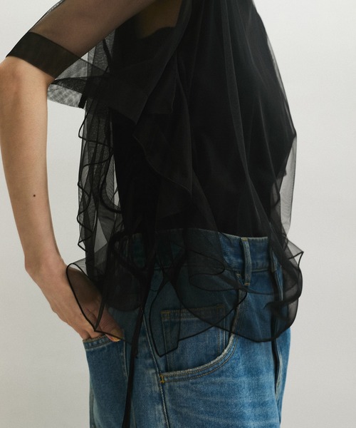 tシャツ 「サステナブル」・「定番人気」ギャザーチュールトップス レディース | ADAM ET ROPE' | 07
