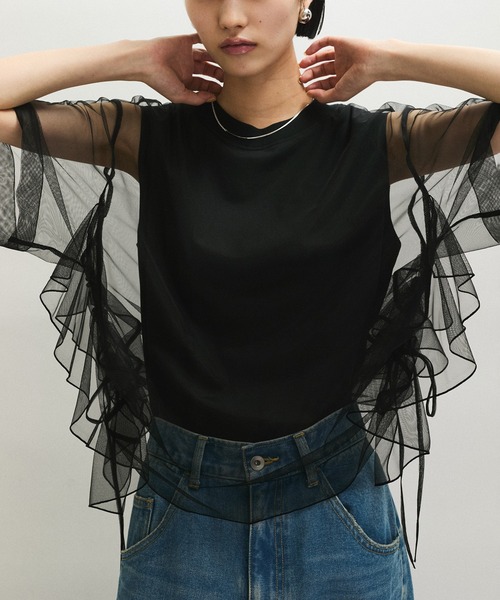 ADAM ET ROPE' tシャツ 「サステナブル」・「定番人気」ギャザー
