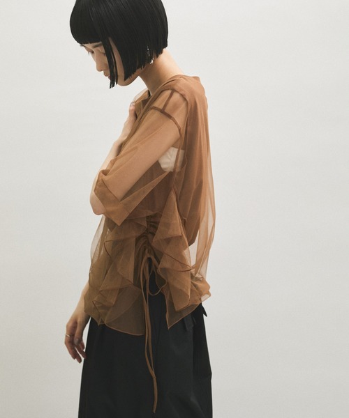 tシャツ 「サステナブル」・「定番人気」ギャザーチュールトップス レディース | ADAM ET ROPE' | 18
