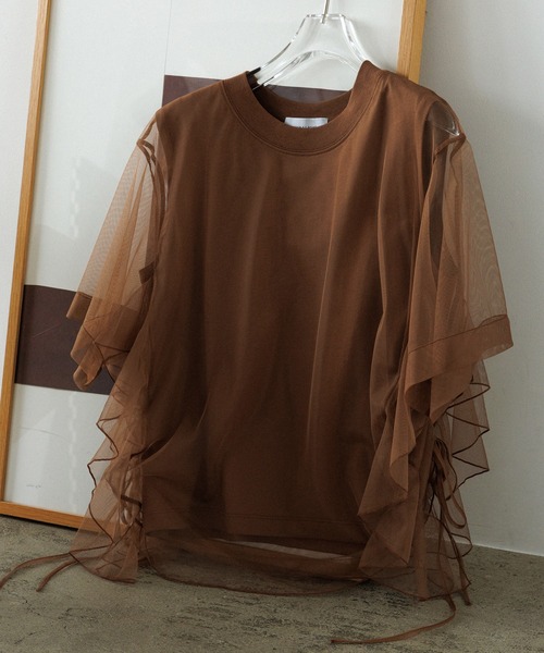 tシャツ 「サステナブル」・「定番人気」ギャザーチュールトップス レディース | ADAM ET ROPE' | 21