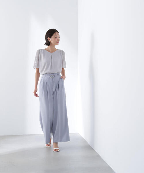 楊柳フレアスリーブブラウス 楊柳フレアスリーブブラウス | NATURAL BEAUTY BASIC