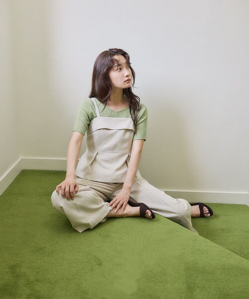 STRATA tシャツ シアーリンクルハーフスリーブプルオーバー 「低