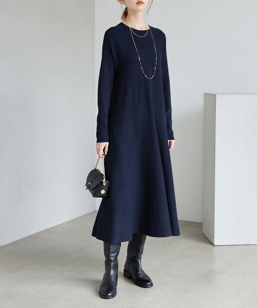 SLOBE IENA（スローブイエナ） ニットワンピース FREE ブルー