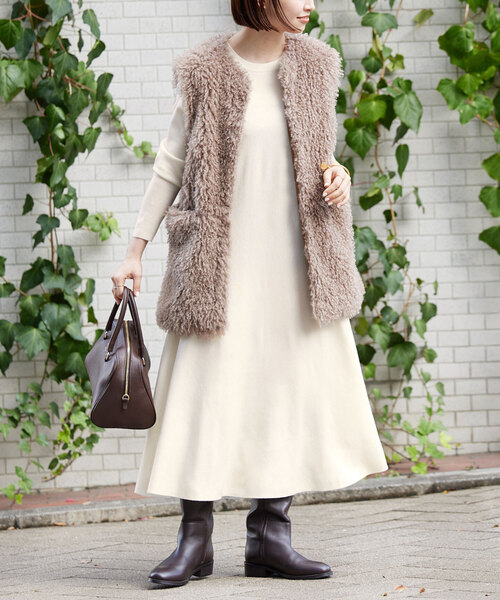 新品未使用　SLOBE IENA イエナ　ワンピース　Uネック　完売品 スローブ イエナ SLOBE IENA 《WEB限定/追加》ウォッシャブルスムース