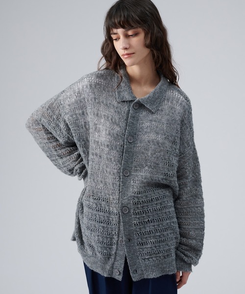 ONCILY（オンシェリー） ニットカーディガン MEDIUM グレー メンズ