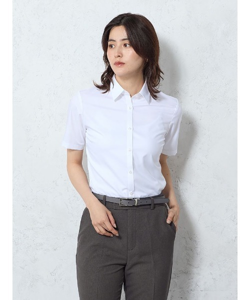 【新品未使用】定価6万円VINGE ホワイト シルクシャツブラウス Perfect Suit FActory（パーフェクト スーツ ファクトリー） ブラウス