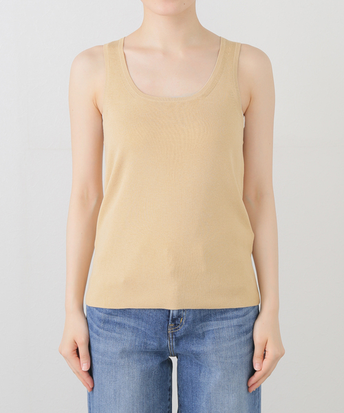 ニット セーター Maison IENA コットンシルクノースリーブ レディース IENA ニット セーター Maison コットンシルクノースリーブ