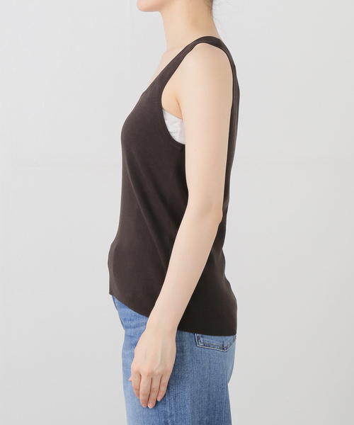 ニット セーター Maison IENA コットンシルクノースリーブ レディース IENA ニット セーター Maison コットンシルクノースリーブ