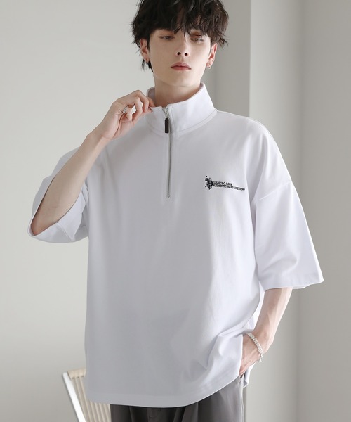 「U.S. POLO ASSN.」 7分袖Tシャツ S ブルー メンズ