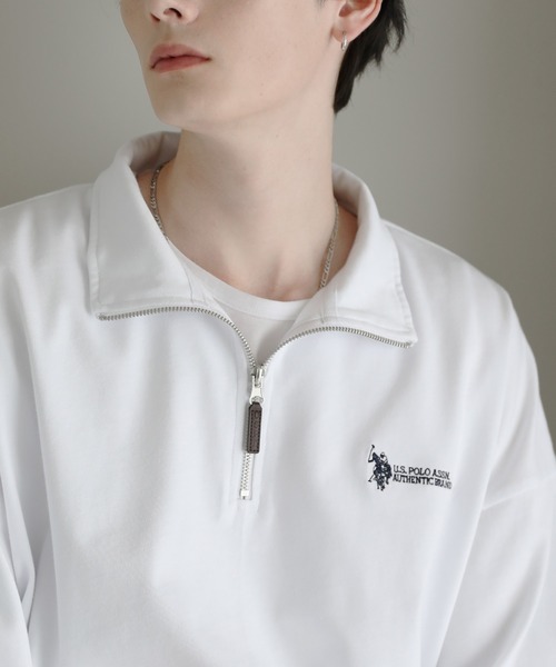 「U.S. POLO ASSN.」 7分袖Tシャツ S ブルー メンズ