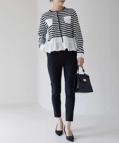 Sono（ソーノ） カーディガン 「SONO/ソーノ」ツインペプラムニット