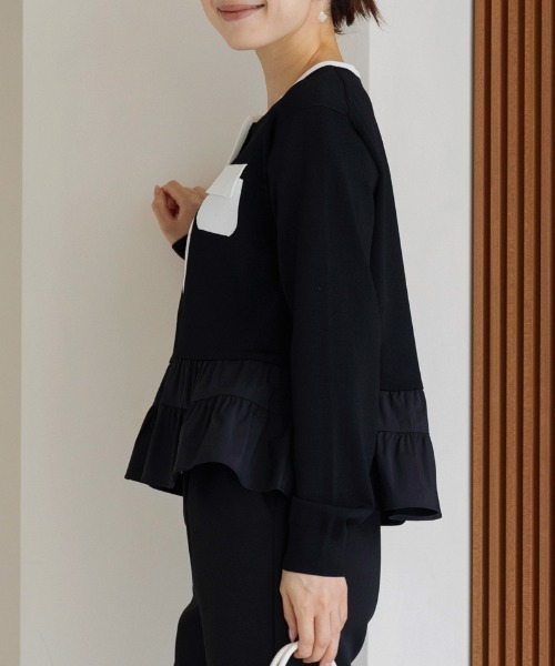 Sono（ソーノ） カーディガン 「SONO/ソーノ」ツインペプラムニット