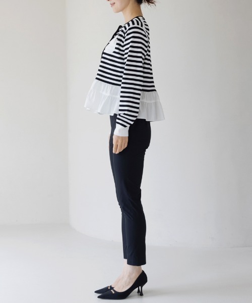 Sono（ソーノ） カーディガン 「SONO/ソーノ」ツインペプラムニット