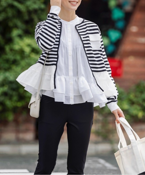 Sono（ソーノ） カーディガン 「SONO/ソーノ」ツインペプラムニット