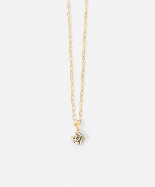 Jewel closet by L&Co. ネックレス K10 1粒 ダイヤモンド 0.05ct