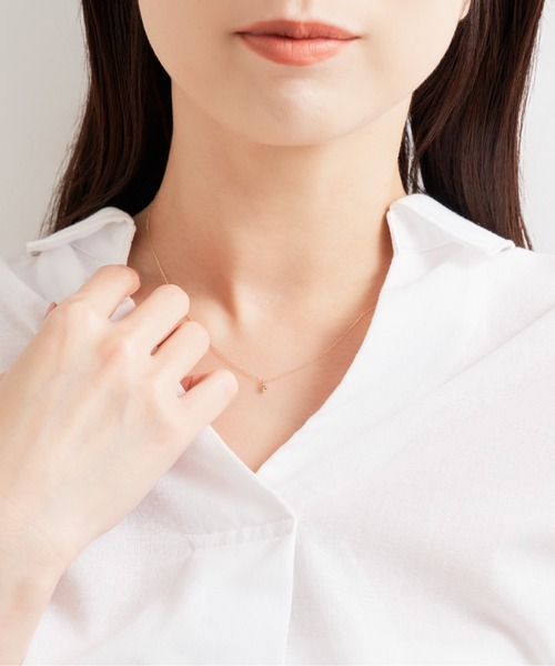 Jewel closet by L&Co. ネックレス K10 1粒 ダイヤモンド 0.05ct