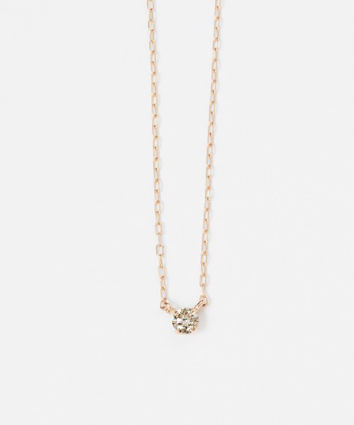 Jewel closet by L&Co. ネックレス K10 1粒 ダイヤモンド 0.05ct