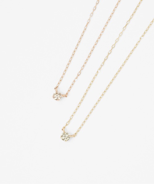 Jewel closet by L&Co. ネックレス K10 1粒 ダイヤモンド 0.05ct