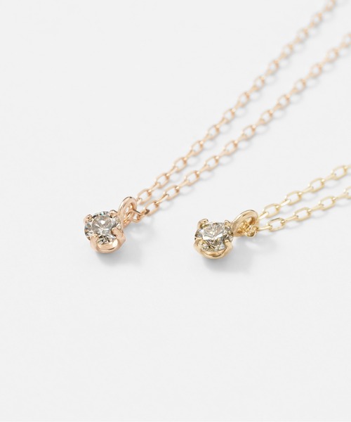 Jewel closet by L&Co. ネックレス K10 1粒 ダイヤモンド 0.05ct