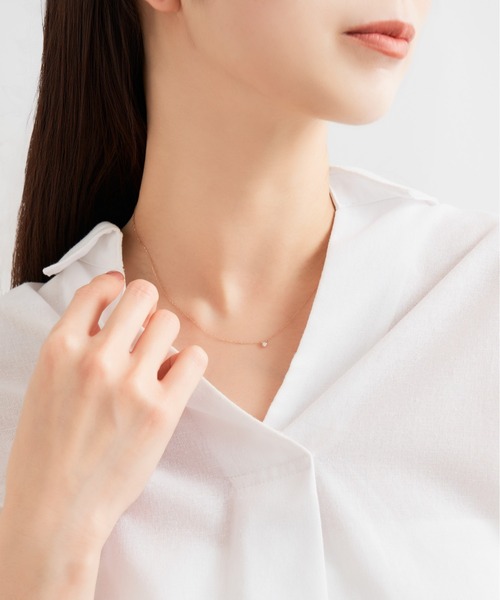 Jewel closet by L&Co. ネックレス K10 1粒 ダイヤモンド 0.05ct