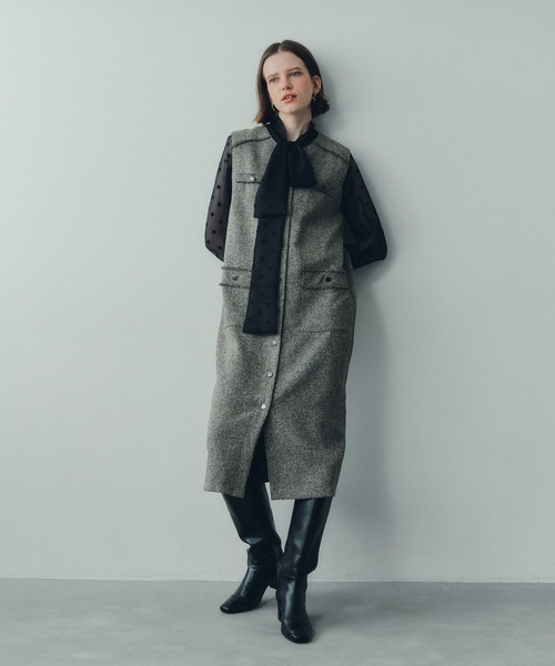 ANIECA ヘムジップストレッチセミタイトスカート 【完売品