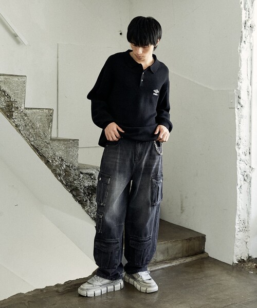 umbro セーター ニット KNIT POLO SWEATER/ニットポロセーター