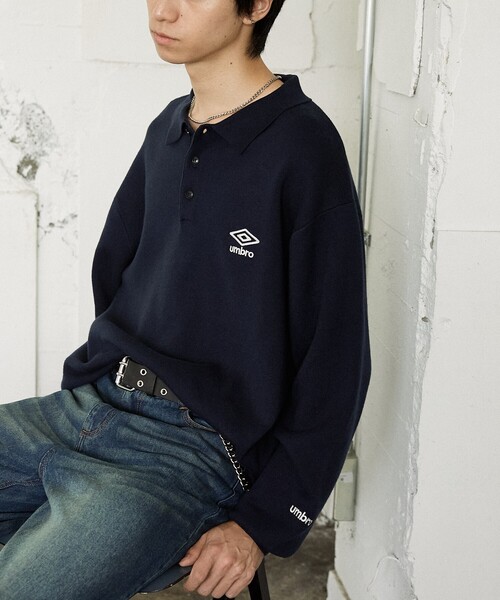 umbro セーター ニット KNIT POLO SWEATER/ニットポロセーター