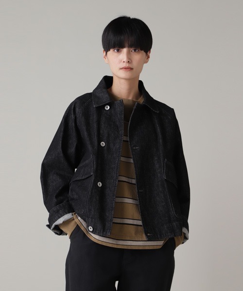 「MHL.」 デニムジャケット 36 ブラック レディース