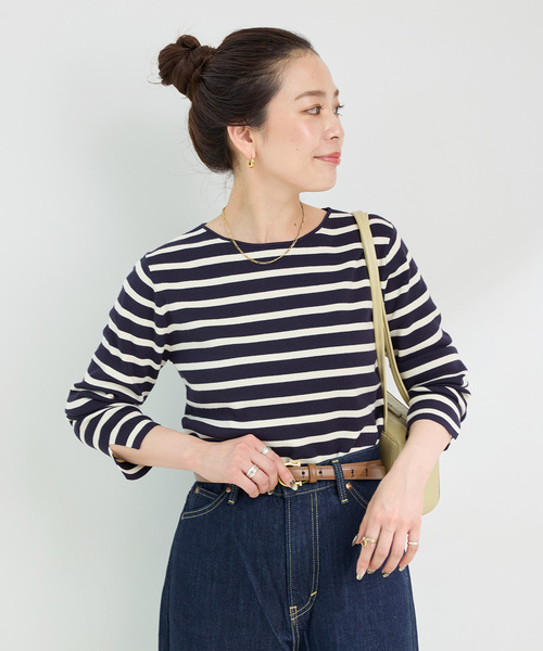 Spick&amp;Span Noble 14Gソウバリ ボートネックプルオーバー リブボートネックプルオーバー（Tシャツ／カットソー）｜Spick & Span