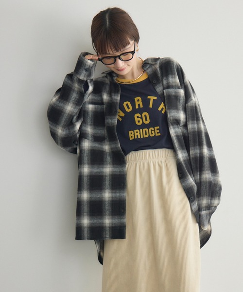 RETROGIRL（レトロガール） ブラウス シャツ チェックBIGシャツ