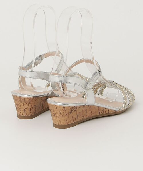 「NINE WEST」 ヒールサンダル 23.5cm シルバー レディース_画像2