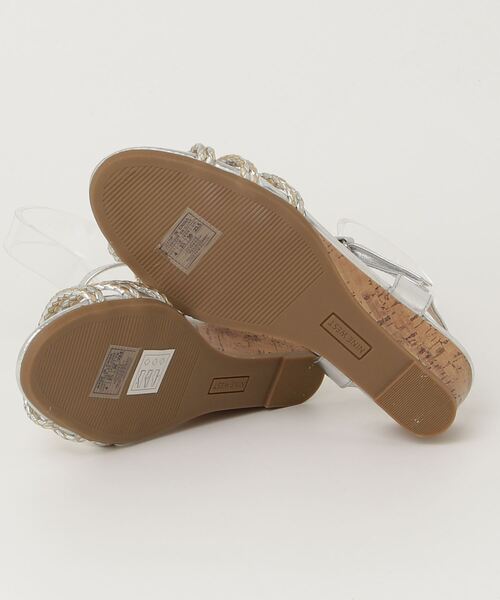 「NINE WEST」 ヒールサンダル 23.5cm シルバー レディース_画像3