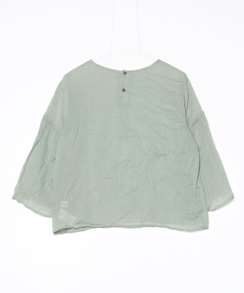 「human woman」 7分袖ブラウス MEDIUM グリーン レディース_画像2