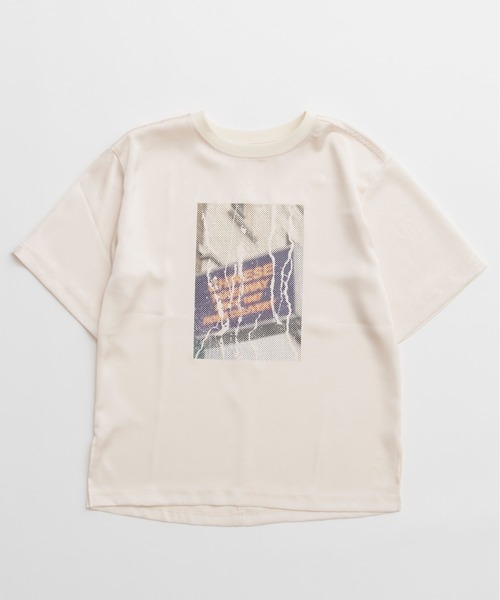 MAISON SPECIAL（メゾンスペシャル） tシャツ Dot Photo Print Satin T