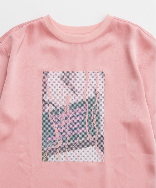 MAISON SPECIAL（メゾンスペシャル） tシャツ Dot Photo Print Satin T